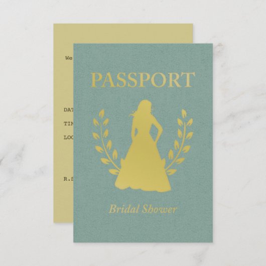 Vrijgezellenfeest Paspoort Uitnodigingen (Voorkant / Achterkant)