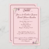 Vrijgezellenfeest, Pastel Roze omtrek Kaart (Voorkant / Achterkant)