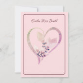 Vrijgezellenfeest, Pastel Roze omtrek Kaart (Achterkant)