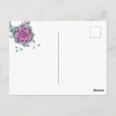 VRIJGEZELLENFEEST | Pastel Succulent Floral Briefkaart (Achterkant)