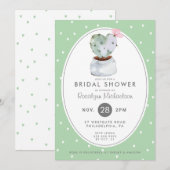 VRIJGEZELLENFEEST | Pastel Waterverf Cactus Kaart (Voorkant / Achterkant)