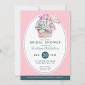 VRIJGEZELLENFEEST | Pastel Waterverf Cactus Kaart (Voorkant)