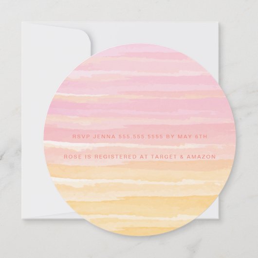 VRIJGEZELLENFEEST | Pastel Waterverf Seashells Kaart (Achterkant)