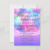 Vrijgezellenfeest Pastels Pink Waves Ocean Bubbles Kaart (Voorkant)