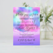 Vrijgezellenfeest Pastels Pink Waves Ocean Mermaid Kaart (Staand voorkant)