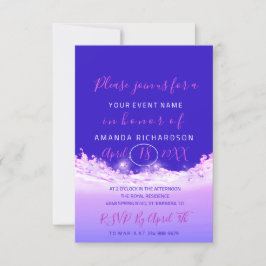 Vrijgezellenfeest Pastels Roze Wave Ocean Cobalt O Kaart