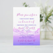 Vrijgezellenfeest Pastels Roze Wave Ocean Tropic O Kaart (Staand voorkant)