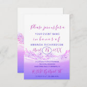 Vrijgezellenfeest Pastels Roze Wave Ocean Tropic O Kaart (Voorkant / Achterkant)