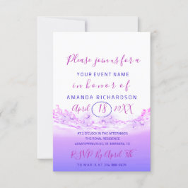 Vrijgezellenfeest Pastels Roze Wave Ocean Tropic O Kaart