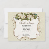 vrijgezellenfeest -  Peacock & Magnolia Swirl Kaart (Achterkant)