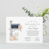 Vrijgezellenfeest per Mail Pink Pumpkin Mailbox Kaart (Staand voorkant)