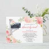 Vrijgezellenfeest per post Blush roze wit groen Kaart (Staand voorkant)