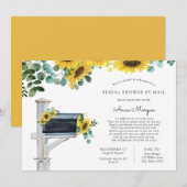 Vrijgezellenfeest per post Zonnebloemen in Postbus Kaart (Voorkant / Achterkant)