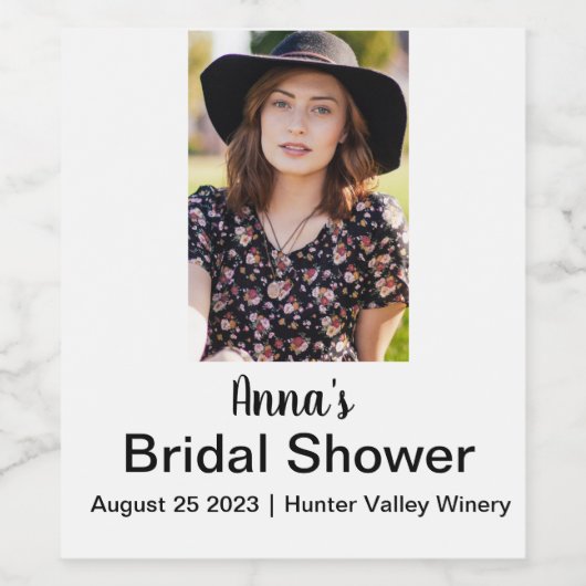 Vrijgezellenfeest - Persoonlijke naam Foto Wijn Etiket (Enkel label)