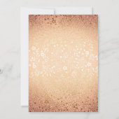 Vrijgezellenfeest -Perzik Blush en Gouden Bloemen Kaart (Achterkant)