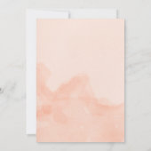 Vrijgezellenfeest Perzik Blush Waterverf Bloemenbo Kaart (Achterkant)