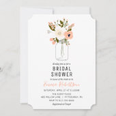 Vrijgezellenfeest Perzik Boeket Douche uitnodiging (Voorkant)