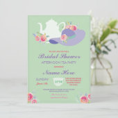 vrijgezellenfeest Pet Bachelorette Tea Party nodig Kaart (Staand voorkant)