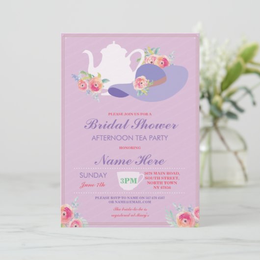 Vrijgezellenfeest Pet Bachelorette Tea Party Uitno Kaart (Staand voorkant)