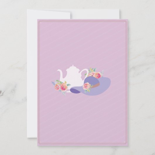 Vrijgezellenfeest Pet Bachelorette Tea Party Uitno Kaart (Achterkant)