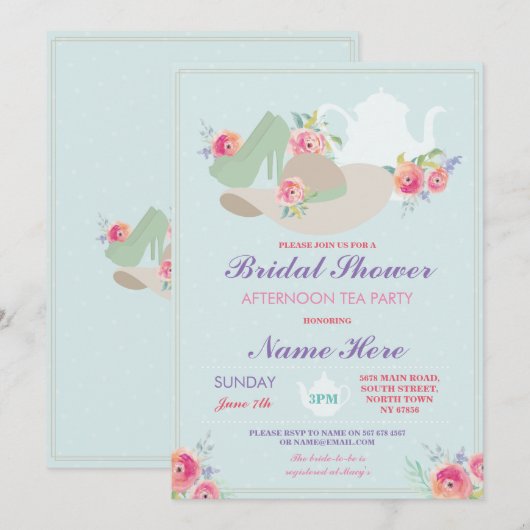 vrijgezellenfeest Pet Shoes Bachelorette Party Inv Kaart (Voorkant / Achterkant)