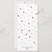 Vrijgezellenfeest, petalen die over de bloem valle save the date (Achterkant)