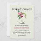 Vrijgezellenfeest Petals & Prosecco Greenery Flowe Kaart (Voorkant)