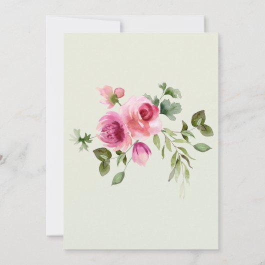 Vrijgezellenfeest Petals & Prosecco Greenery Flowe Kaart (Achterkant)