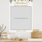 Vrijgezellenfeest Photo Booth Prop | Goudroze Flor Poster (Keuken)