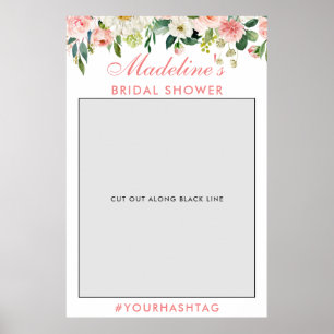 Vrijgezellenfeest Photo Booth Prop   Roze Floral P Poster