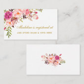 Vrijgezellenfeest Pink Gold Registry Insert Kaart (Voorkant / Achterkant)