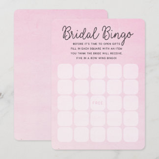Vrijgezellenfeest Pink Ombre | Bridal Bingo Cards Kaart