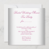 Vrijgezellenfeest Pink Paarse Tea Party Kaart (Achterkant)