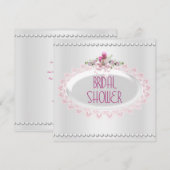 Vrijgezellenfeest Pink White Pearl Wedding Kaart (Voorkant / Achterkant)