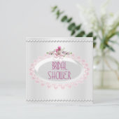 Vrijgezellenfeest Pink White Pearl Wedding Kaart (Staand voorkant)