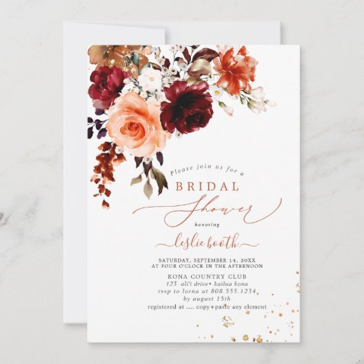 Vrijgezellenfeest PixDezines Autumn Waterverf Flow Kaart (Voorkant)