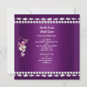 Vrijgezellenfeest Plum Pink Flowers Weddenschap Kaart (Achterkant)