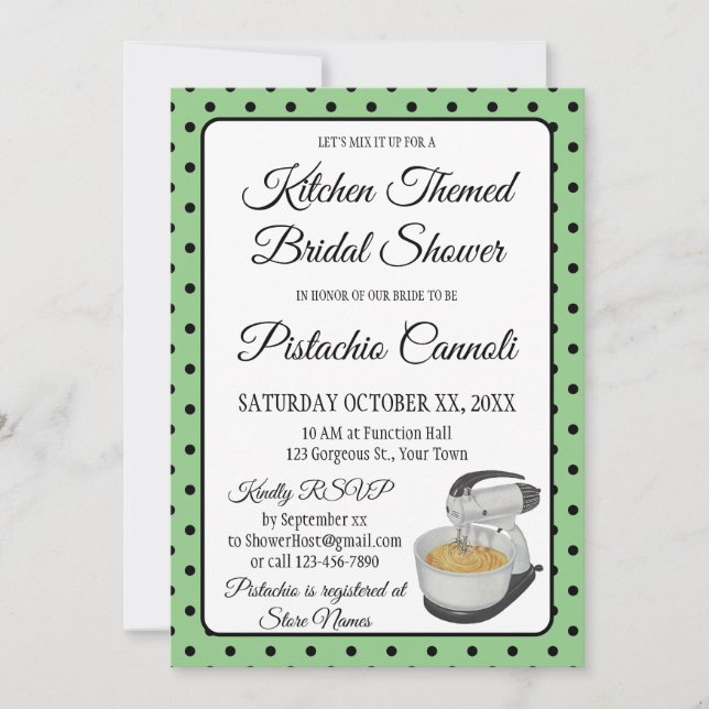 Vrijgezellenfeest  Polka Dots Bogen Sage Groen (Voorkant)