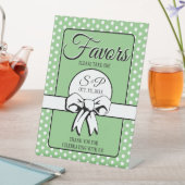 Vrijgezellenfeest  Polka Dots Bogen Sage & Wit Reclamebord Met Voetstuk (Insitu)