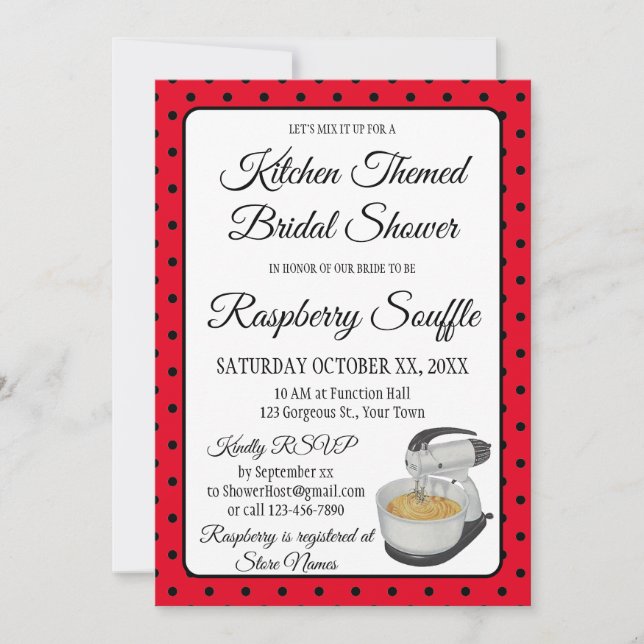 Vrijgezellenfeest  Polka Dots Bows Rood (Voorkant)