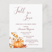 Vrijgezellenfeest pompoen herfst gouden witte uitn briefkaart (Voorkant)