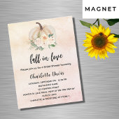 Vrijgezellenfeest pompoen herfst in liefdescrème l magnetische uitnodiging