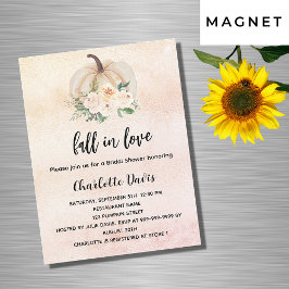 Vrijgezellenfeest pompoen herfst in liefdescrème l magnetische uitnodiging