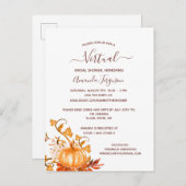 Vrijgezellenfeest pompoen herfst virtuele uitnodig briefkaart (Voorkant / Achterkant)