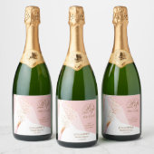 Vrijgezellenfeest Pop de Cork Blush Roze Sparkling Wijnetiket (Flessen)