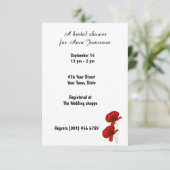 Vrijgezellenfeest Poppy Red Invitation Kaart (Staand voorkant)