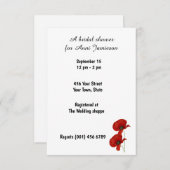 Vrijgezellenfeest Poppy Red Invitation Kaart (Voorkant / Achterkant)