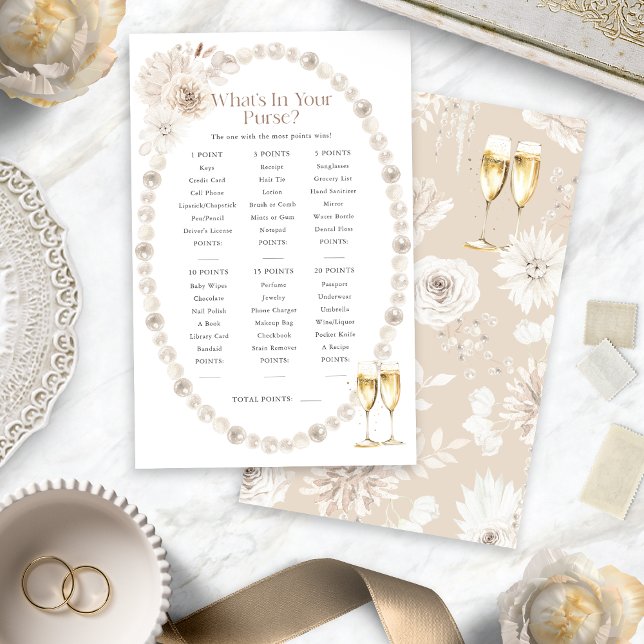 Vrijgezellenfeest portemonnee spel (Bridal Shower Purse Game
)