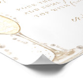 Vrijgezellenfeest Prosecco Bar Sign, Parels & Pros Poster (Hoek)