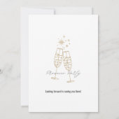 Vrijgezellenfeest Prosecco Party bewerkbaar Kaart (Achterkant)